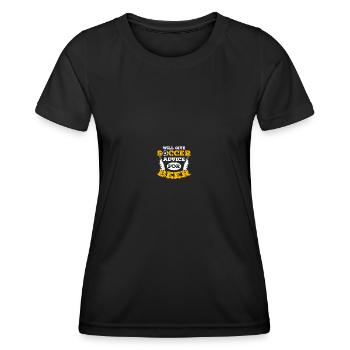 Coaching Football Father Coach Football Coach - Women's Functional T-Shirt - black - Front - AI Model Female 172 light (172cm)