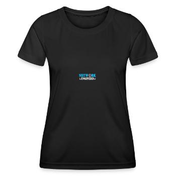Ingénieur réseau en technologie des réseaux informatiques - T-shirt sport Femme - noir - Devant - AI Model Female 172 light (172cm)
