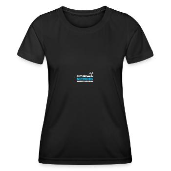 Ingénieur réseau en technologie des réseaux informatiques - T-shirt sport Femme - noir - Devant - AI Model Female 172 light (172cm)