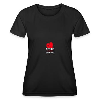 Pompes funèbres Directeurs de pompes funèbres - T-shirt sport Femme - noir - Devant - AI Model Female 172 light (172cm)