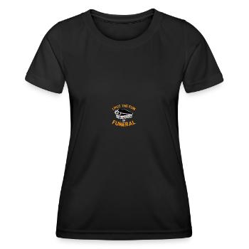 Pompes funèbres Directeurs de pompes funèbres - T-shirt sport Femme - noir - Devant - AI Model Female 172 light (172cm)