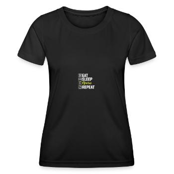 Musik Musical Chor Oper Sängerin - Frauen Funktions-T-Shirt - Schwarz - Vorne - AI Model Female 172 light (172cm)