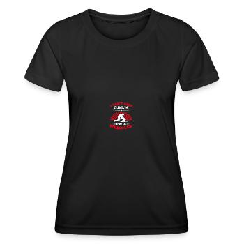 Wrestling Ringer - Frauen Funktions-T-Shirt - Schwarz - Vorne - AI Model Female 172 light (172cm)