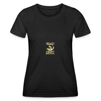 Walleye Hunter Walleye Fishing - Women's Functional T-Shirt - black - Front - AI Model Female 172 light (172cm)