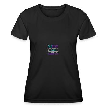 Sunflower Suicide Prevention Suicide Education - T-shirt sport Femme - noir - Devant - AI Model Female 172 light (172cm)