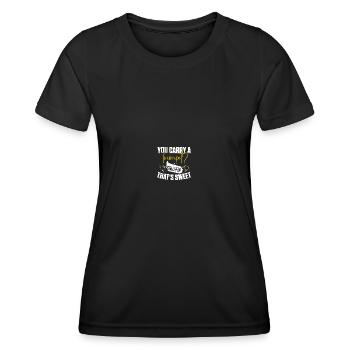 Euphonium baryton en laiton profond - T-shirt sport Femme - noir - Devant - AI Model Female 172 light (172cm)