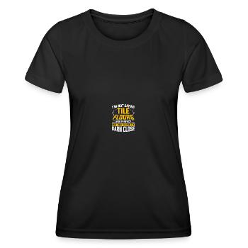 Flooring installation Flooring installers Contractors - Women's Functional T-Shirt - black - Front - AI Model Female 172 light (172cm)