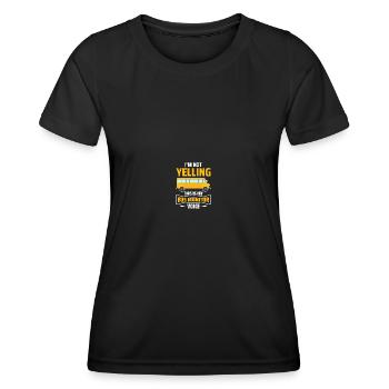 Schulbus-Monitor - Frauen Funktions-T-Shirt - Schwarz - Vorne - AI Model Female 172 light (172cm)