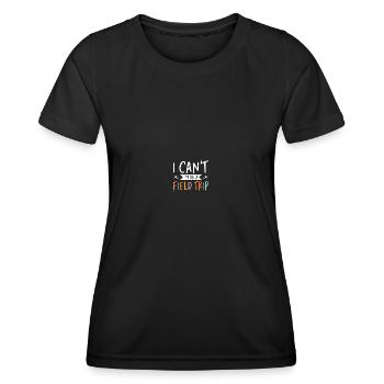 Journée d’excursion de l’enseignant sur le terrain - T-shirt sport Femme - noir - Devant - AI Model Female 172 light (172cm)