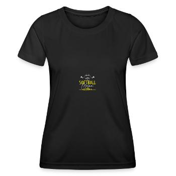 Baseball Softball Mama - Frauen Funktions-T-Shirt - Schwarz - Vorne - AI Model Female 172 light (172cm)