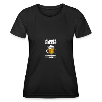 Costume de carnaval Boire de la bière Carnaval Carnaval - T-shirt sport Femme - noir - Devant - AI Model Female 172 light (172cm)