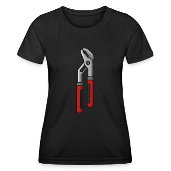 Water pumps pliers - Women's Functional T-Shirt - black - Front - AI Model Female 172 light (172cm)