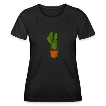 Kaktus - Frauen Funktions-T-Shirt - Schwarz - Vorne - AI Model Female 172 light (172cm)