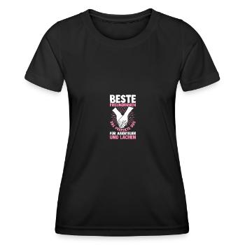 Meilleur ami - T-shirt sport Femme - noir - Devant - AI Model Female 172 light (172cm)