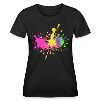 Colorful Blobs Gift Idea Skater - Women's Functional T-Shirt - black - Front - AI Model Female 172 light (172cm)