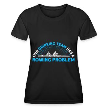 Rower Rowing Team Rowing Gift - Women's Functional T-Shirt - black - Front - AI Model Female 172 light (172cm)