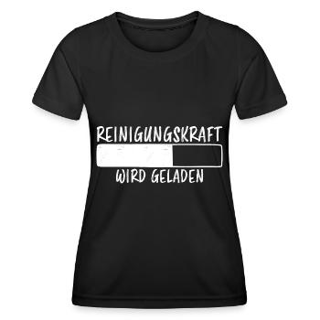 Reinigungskraft Spruch Reinigungskraft Geschenk - Frauen Funktions-T-Shirt - Schwarz - Vorne - AI Model Female 172 light (172cm)