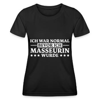 Masseurin Spruch Beruf Massage Masseurin Geschenk - Frauen Funktions-T-Shirt - Schwarz - Vorne - AI Model Female 172 light (172cm)