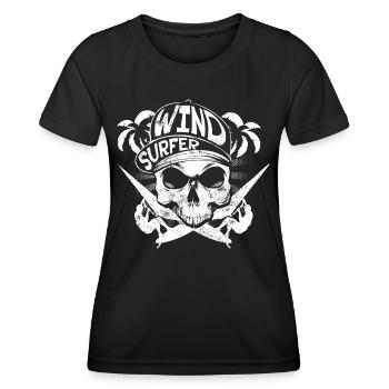 Planches à voile - T-shirt sport Femme - noir - Devant - AI Model Female 172 light (172cm)