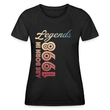 Legends are born in 1998 - Frauen Funktions-T-Shirt - Schwarz - Vorne - AI Model Female 172 light (172cm)