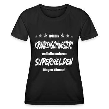 Ich bin Krankenschwester weil alle anderen... - Frauen Funktions-T-Shirt - Schwarz - Vorne - AI Model Female 172 light (172cm)