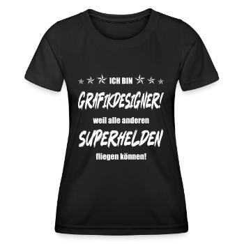 Ich bin Grafikdesigner weil alle anderen... - Frauen Funktions-T-Shirt - Schwarz - Vorne - AI Model Female 172 light (172cm)