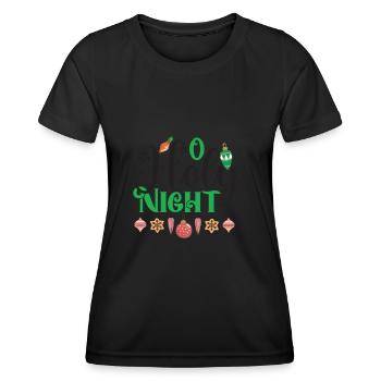 O Holy Night - Frauen Funktions-T-Shirt - Schwarz - Vorne - AI Model Female 172 light (172cm)