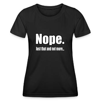 Non. - T-shirt sport Femme - noir - Devant - AI Model Female 172 light (172cm)