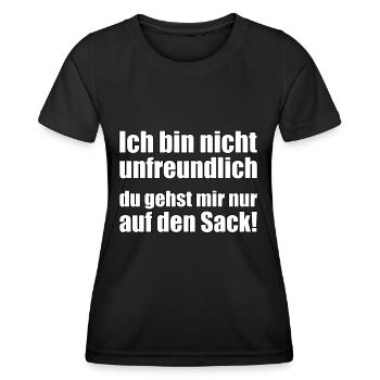 I'm not unfriendly... - Women's Functional T-Shirt - black - Front - AI Model Female 172 light (172cm)