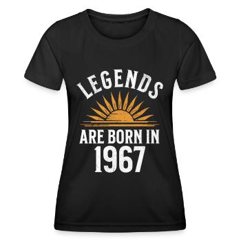 Legenden sind in 1967 geboren – Geschenkidee - Frauen Funktions-T-Shirt - Schwarz - Vorne - AI Model Female 172 light (172cm)