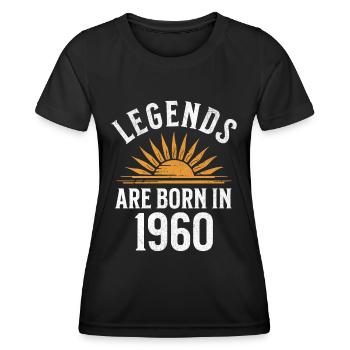 Legenden sind in 1960 geboren – Geschenkidee - Frauen Funktions-T-Shirt - Schwarz - Vorne - AI Model Female 172 light (172cm)