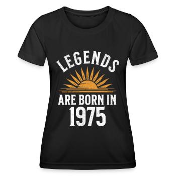 Legenden sind in 1975 geboren – Geschenkidee - Frauen Funktions-T-Shirt - Schwarz - Vorne - AI Model Female 172 light (172cm)