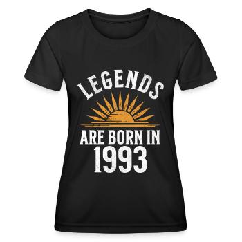 Legenden sind in 1993 geboren – Geschenkidee - Frauen Funktions-T-Shirt - Schwarz - Vorne - AI Model Female 172 light (172cm)