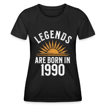Legenden sind in 1990 geboren – Geschenkidee - Frauen Funktions-T-Shirt - Schwarz - Vorne - AI Model Female 172 light (172cm)