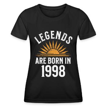 Legenden sind in 1998 geboren – Geschenkidee - Frauen Funktions-T-Shirt - Schwarz - Vorne - AI Model Female 172 light (172cm)