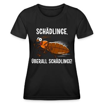Schädlinge - Frauen Funktions-T-Shirt - Schwarz - Vorne - AI Model Female 172 light (172cm)