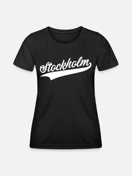 Stockholm - Frauen Funktions-T-Shirt - Schwarz