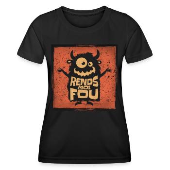Little Monster Make Me Crazy - Women's Functional T-Shirt - black - Front - AI Model Female 172 light (172cm)