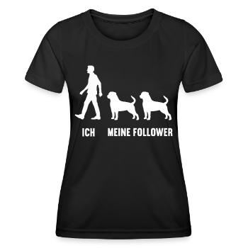 Ich Meine Follower Rottweiler Rottie Rottiehalter - Frauen Funktions-T-Shirt - Schwarz - Vorne - AI Model Female 172 light (172cm)