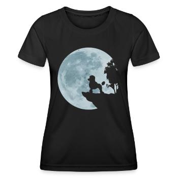 Caniche Royal Caniche Caniche Miniature Lune Chien Cadeau - T-shirt sport Femme - noir - Devant - AI Model Female 172 light (172cm)