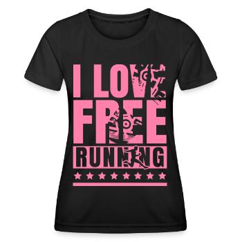 J’adore Parkour Libre Courir Parkourläuferin Spor - T-shirt sport Femme - noir - Devant - AI Model Female 172 light (172cm)