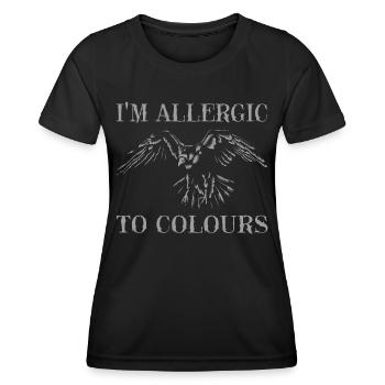Allergic to Colours - Frauen Funktions-T-Shirt - Schwarz - Vorne - AI Model Female 172 light (172cm)