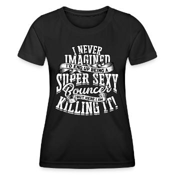 Bouncer Gift Bodyguard Safety Safety - Women's Functional T-Shirt - black - Front - AI Model Female 172 light (172cm)