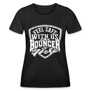 Bouncer Gift Bodyguard Safety Safety - Women's Functional T-Shirt - black - Front - AI Model Female 172 light (172cm)