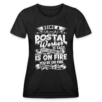 Postman Postman Post Gift Letter Parcel - Women's Functional T-Shirt - black - Front - AI Model Female 172 light (172cm)