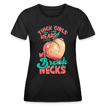 Dick Thick Thighs Thick Thighs Thighs - Women's Functional T-Shirt - black - Front - AI Model Female 172 light (172cm)