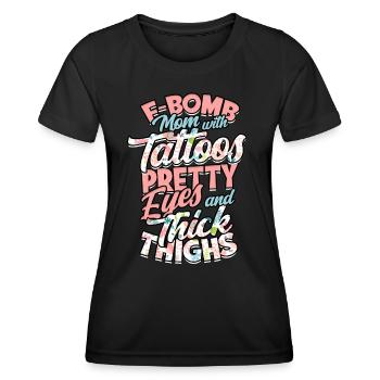 cuisses épaisses cuisses épaisses cuisses épaisses cuisses - T-shirt sport Femme - noir - Devant - AI Model Female 172 light (172cm)