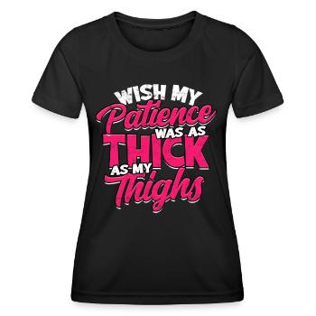 cuisses épaisses cuisses épaisses cuisses épaisses cuisses - T-shirt sport Femme - noir - Devant - AI Model Female 172 light (172cm)