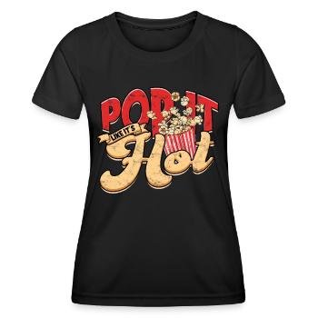 Popcorn Cinema Gift Gift Idea Film Mais Filma - Women's Functional T-Shirt - black - Front - AI Model Female 172 light (172cm)