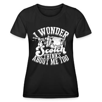 Irish Whisky Scotch Trinker Alkohol trinken - Frauen Funktions-T-Shirt - Schwarz - Vorne - AI Model Female 172 light (172cm)